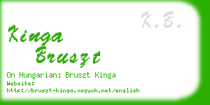 kinga bruszt business card